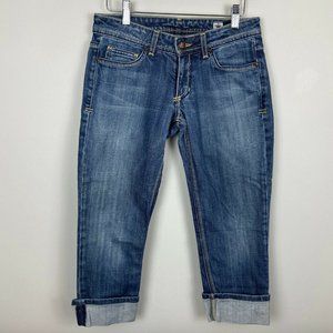 People's Liberation Jeans Irene Capris Medium Wash
